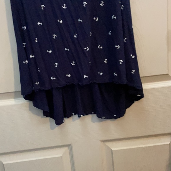 EUC Maurices Blue Tank with White Anchors & Macrame Racerback, Size 3x - Picture 3 of 8